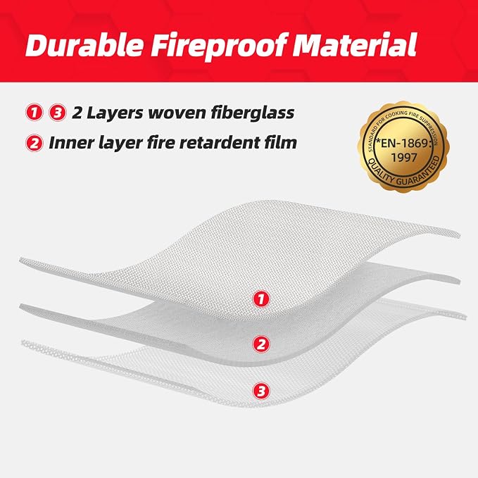 LaSyL Blanket Emergency for Home, Fire Supression Blanket Good for Home Safety - Image 3