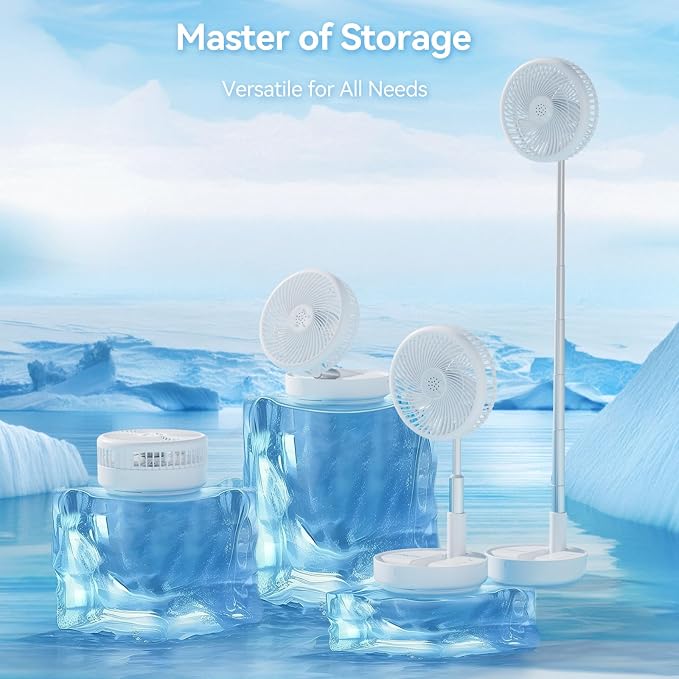 Portable Oscillating Rechargeable Fan, Battery Operated - Image 7