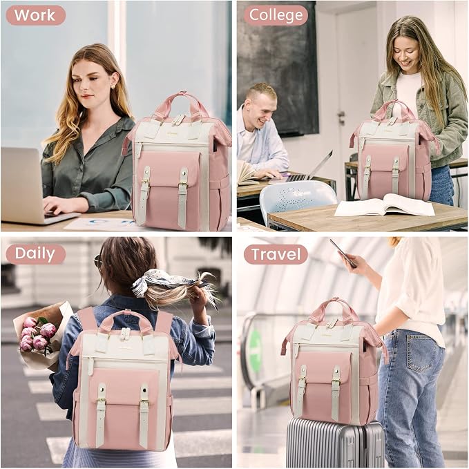 LOVEVOOK Laptop Backpack for Women Work Travel Computer Backpacks Purse - Image 5