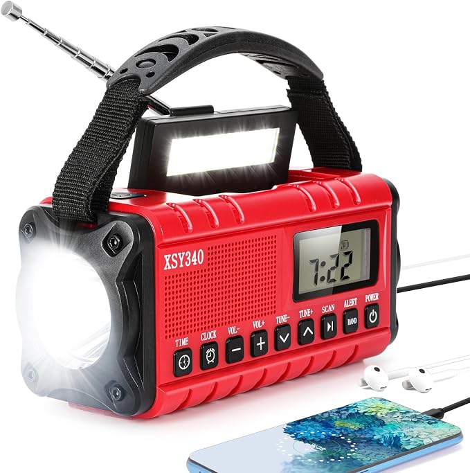 Emergency Weather Radio 10000mAh, Portable Radio by Leaton