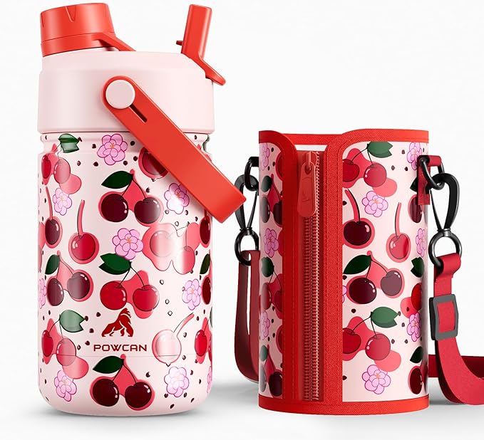 12 oz Kids Insulated Water Bottle by POWCAN