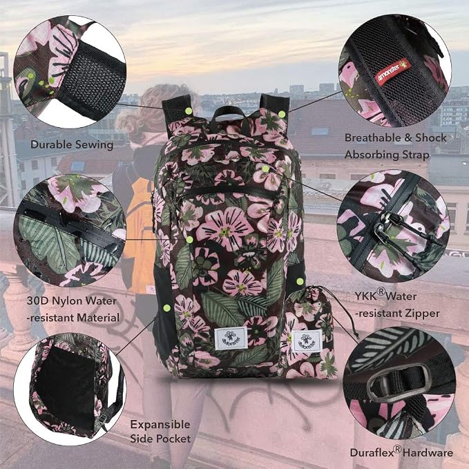 4Monster Hiking Daypack, Water Resistant Lightweight Packable Backpack - Image 2