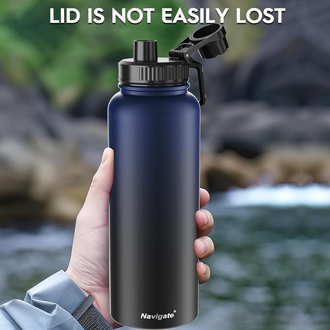 Navigate 40 oz Insulated Stainless Steel Sports Water Bottle - Image 4