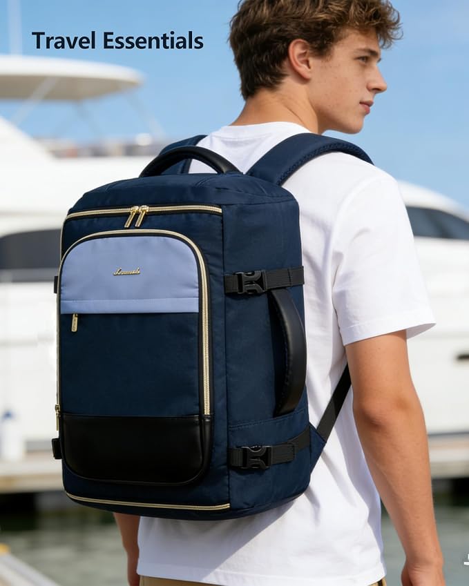 LOVEVOOK 40L Travel Backpack Carry on Flight Approved, Personal Item Bag - Image 3
