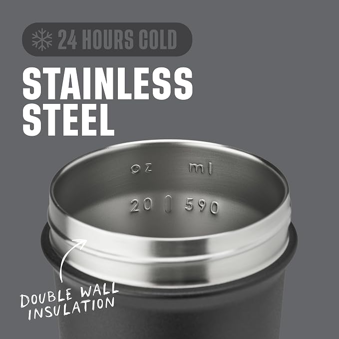 BlenderBottle Sport Sleek Shaker Cup Insulated Stainless Steel Water Bottle - Image 3