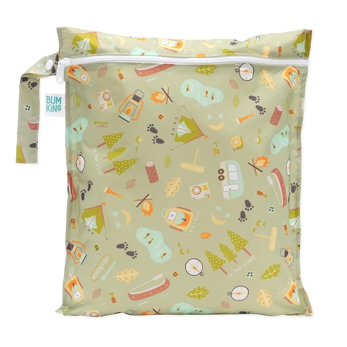 Bumkins Waterproof Wet Bag for Baby, Swim Suit, Cloth Diapers, Pump Parts by Bumkins