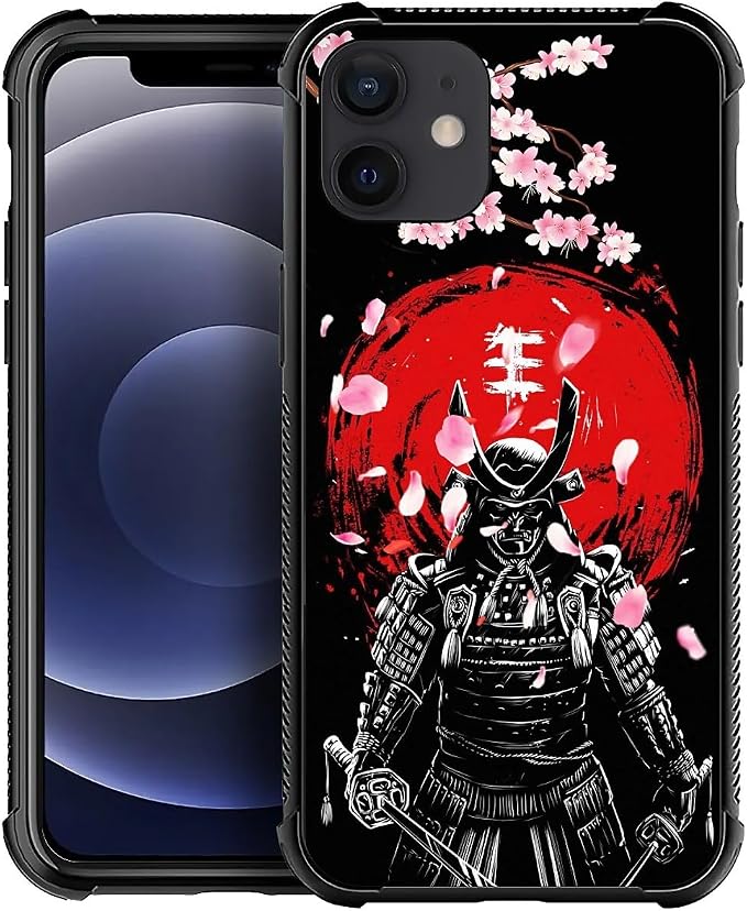 for iPhone 11 Case, Sakura Japanese Samurai Pattern Graphic Design Girl Boy by FKBRCL4U