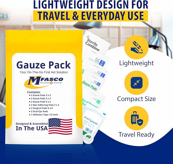 MFASCO First Aid Kit Refill Supplies Gauze Pack Refill - Image 2