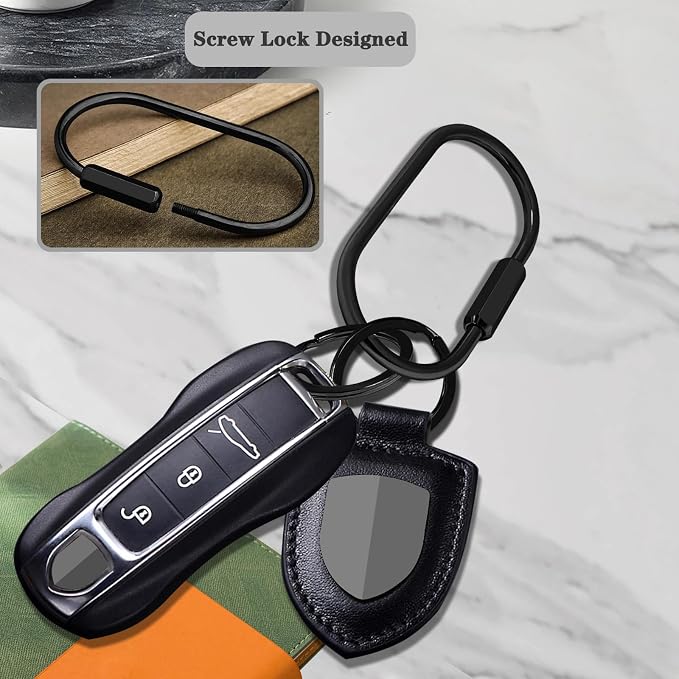Key Chain, Brass Key Rings 2 Pack Screw Lock Key Organizer - Image 3
