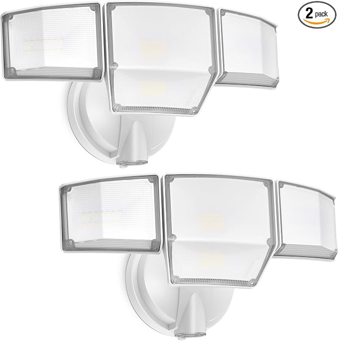 LUTEC 80W Dusk to Dawn Flood Lights Outdoor, 9000LM Super Bright LED Security by LUTEC