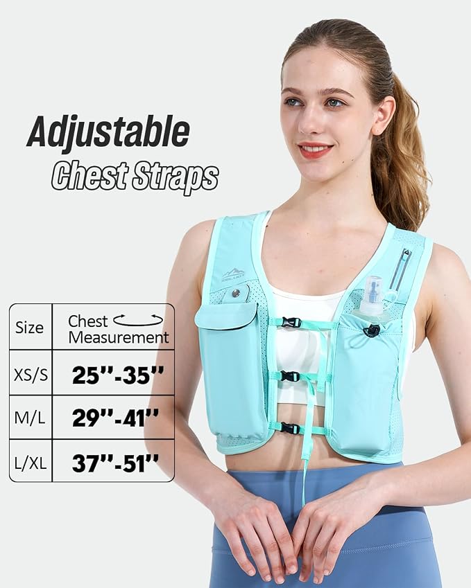 Zelvot Running Vest for Women Men, USA Original Patent, Adjustable Chest Straps - Image 2