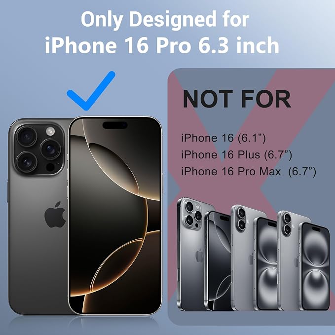 Red2Fire for iPhone 16 Pro Case Waterproof, Phone Case 6.3" Black/Clear - Image 7