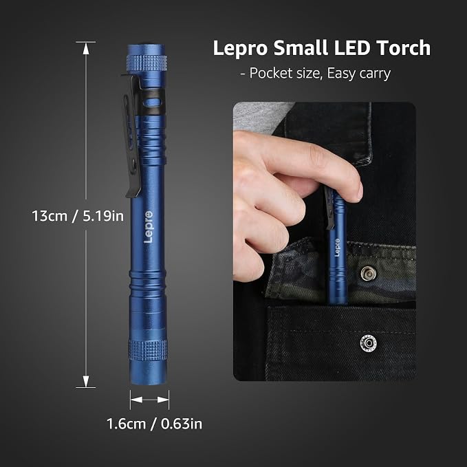 Lepro LED Pen Flashlights, Lightweight, Waterproof Pocket Flashlight - Image 2