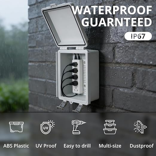 MAKERELE Small Waterproof Electrical Box Outdoor IP67 ABS Plastic Enclosure - Image 4