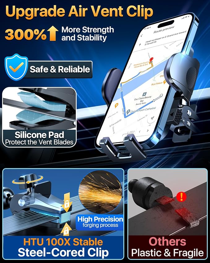 HTU 【98+LBS Strongest Suction & Military-Grade】 Ultimate Car Phone Mount【Patent - Image 7