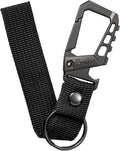Metal heavy duty key chain carabiner clip bottle opener wrist lanyard ring car by Unknown