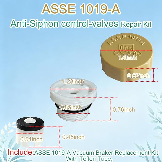 Vacuum Breaker Replacement Kit, ASSE 1019‑A Anti‑Siphon Repair Parts - Image 2