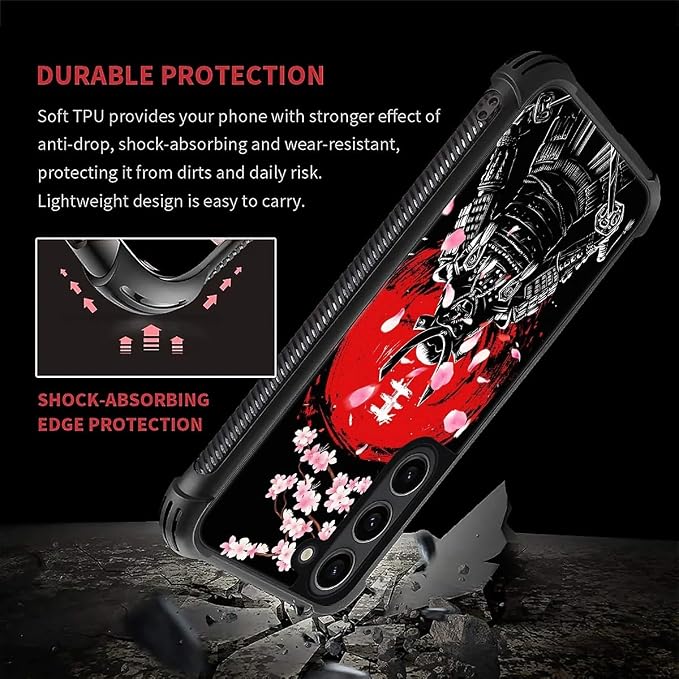 for Samsung Galaxy S23 Plus Case, Sakura Japanese Samurai Pattern Graphic - Image 2