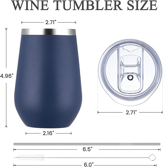MEWAY 12oz Stainless Steel Wine Tumbler - Image 6