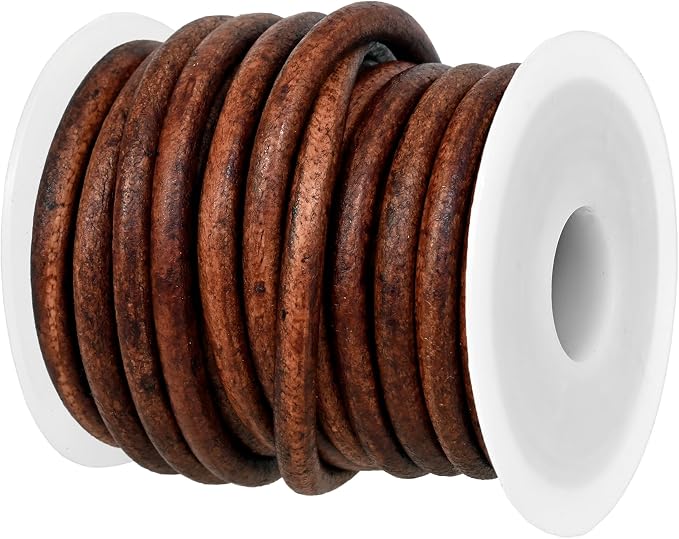 GENIQUE Real/Genuine Round Leather String Cord by GENIQUE