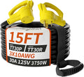 PlugSaf 15 FT 30 Amp RV Extension Cord Outdoor by PlugSaf