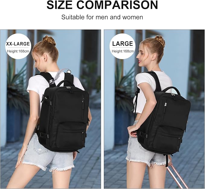 WONHOX Large Travel Backpack Carry on Flight Approved Laptop Work Business - Image 2