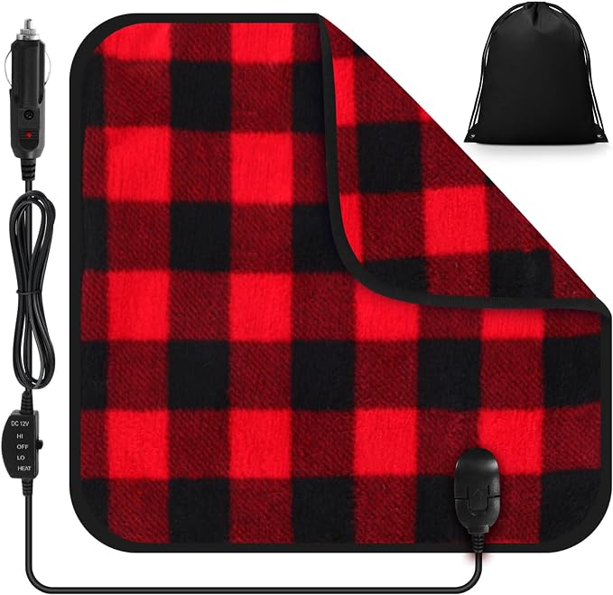 Tuanse 16 x 16 Inches Car Electric Blanket 12 Volt Heated Car Blanket by Tuanse
