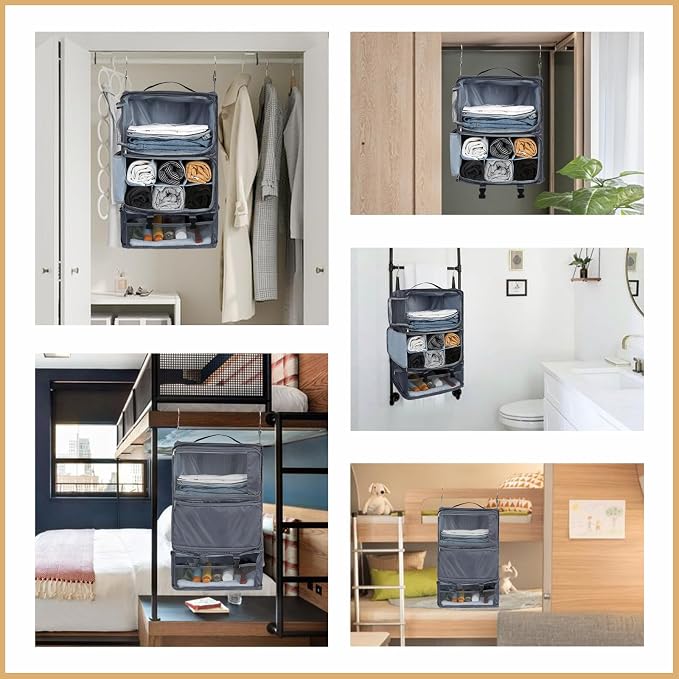 Surblue Hanging Travel Shelves Compression Packing Cube - Image 7