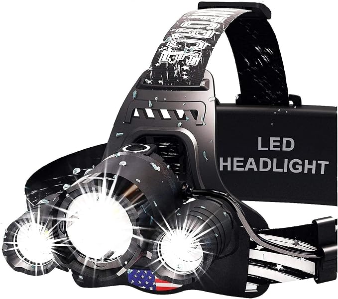 DanForce Headlamp. USB Rechargeable LED Head Lamp. Ultra Bright LUMINUS 1080 by DanForce