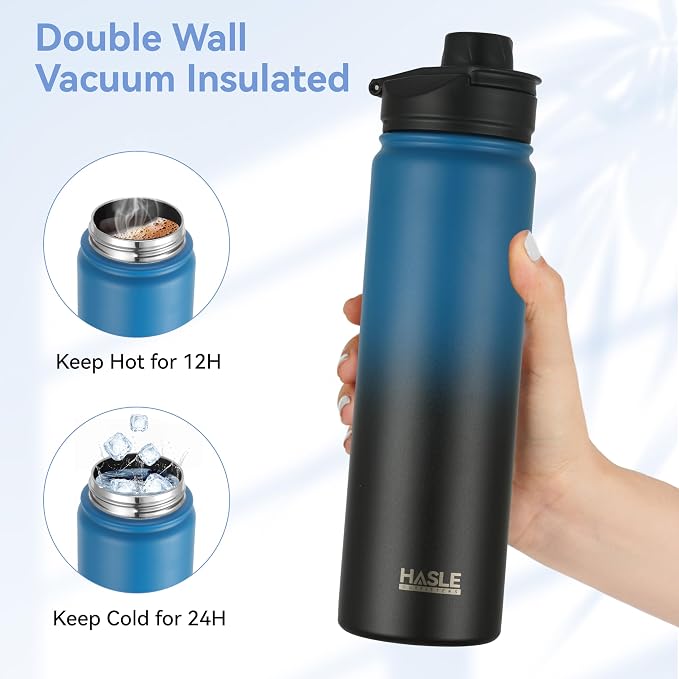 HASLE OUTFITTERS Insulated Water Bottle 22 oz Double Wall Stainless Steel Water - Image 6