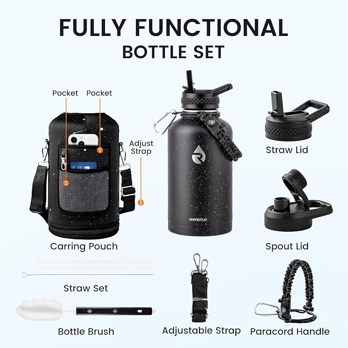 RAYMYLO 64oz Insulated Water Bottle, Triple Wall Vacuum Stainless Steel Water - Image 7