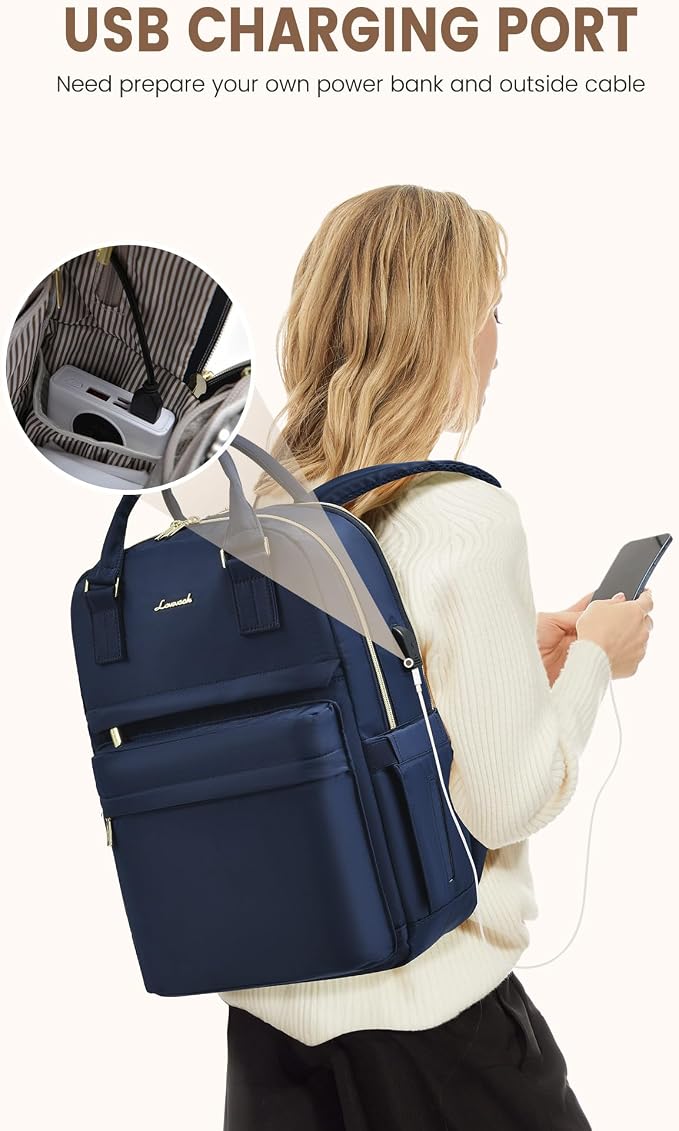 LOVEVOOK Laptop Backpack for Women 15.6 Inch Laptop Bag - Image 5