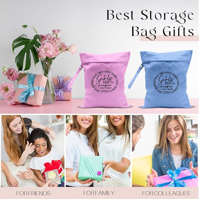 2Pcs Girls Trip Gifts Wet Dry Bag, Beach Wet Bag Favors, Aloha Bags Sunscreen - Image 6