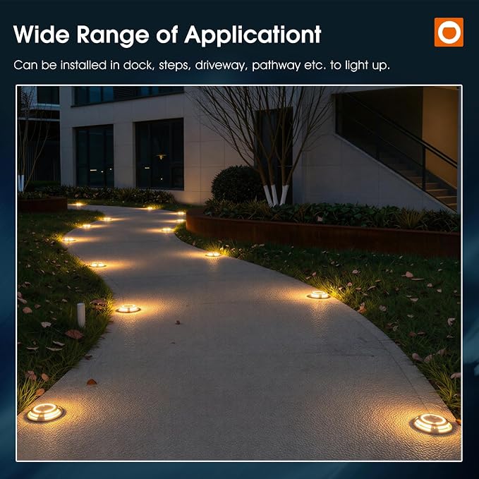 addlon Solar Dock Lights Outdoor 12 Pack, 2 Color Modes LED Deck Marine - Image 7
