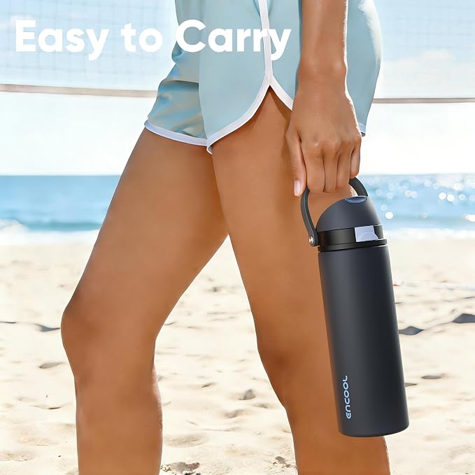 Insulated Water Bottle with Straw - Image 2
