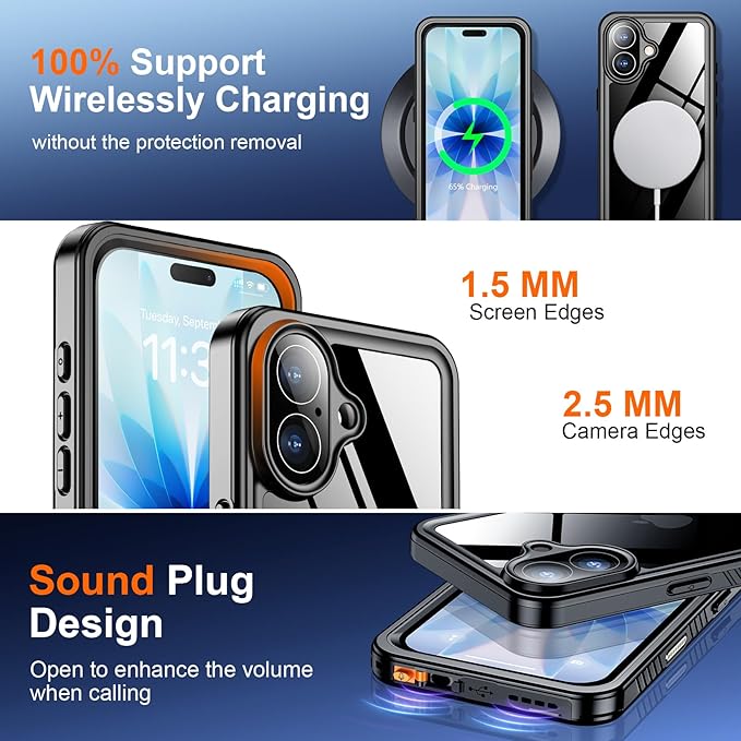 SPIDERCASE for iPhone 17 Case Waterproof, Built-in Lens & Screen Protector - Image 5