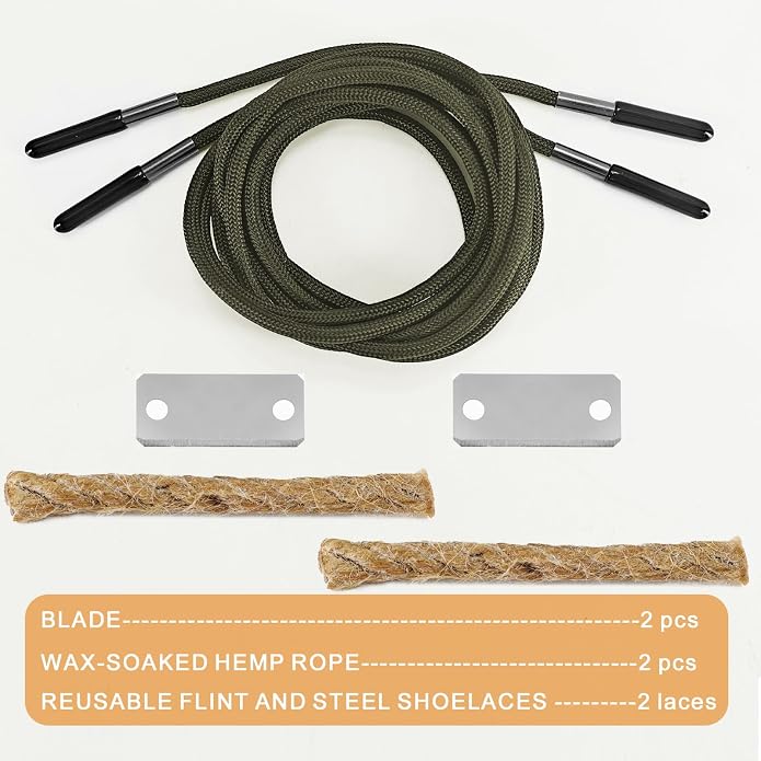 UamGlsob Paracord Survival Shoelaces - Image 2