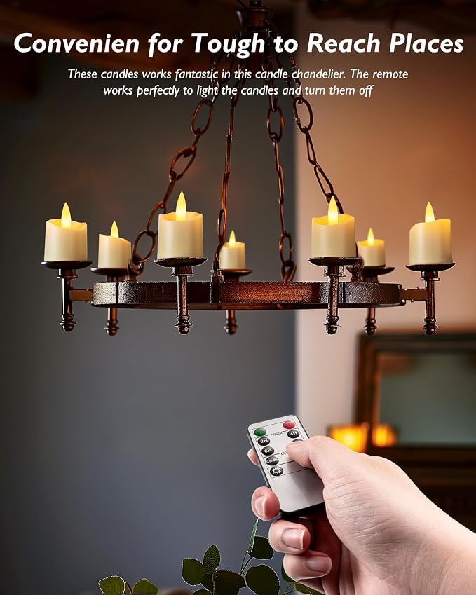 Homemory Rechargeable Flameless Candles, 2/4/6/8H Timer LED Votive Candles - Image 7