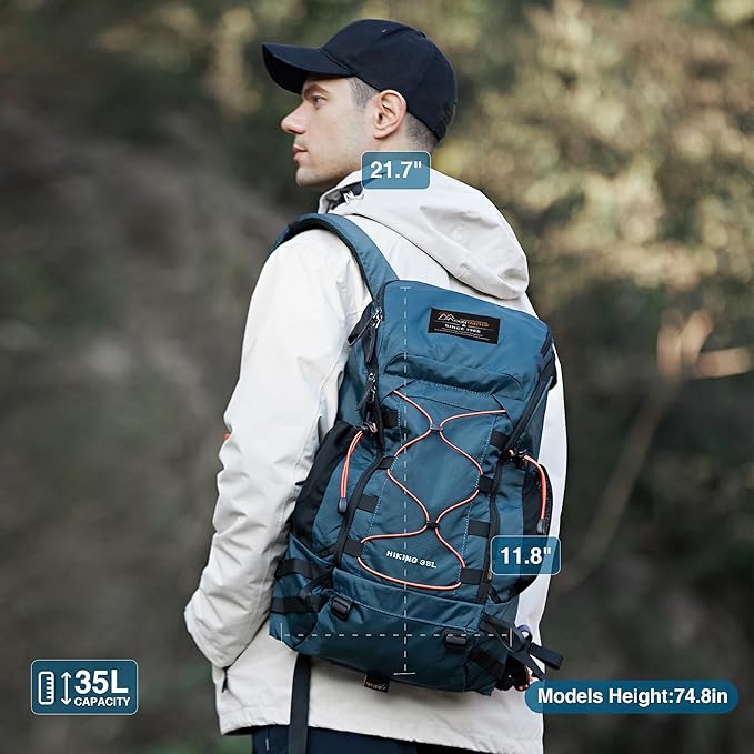 MOUNTAINTOP 35L Hiking Backpack, Lightweight Outdoor Travel Camping Daypack - Image 3
