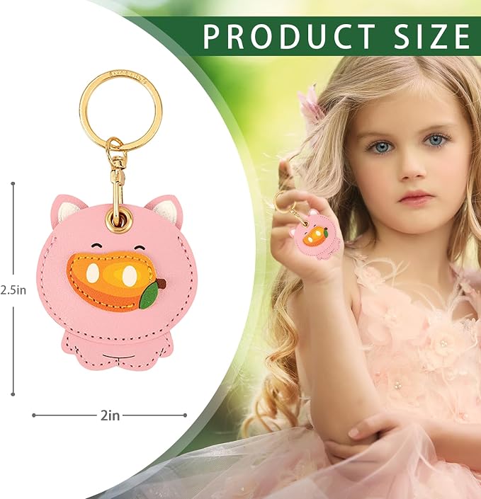 Leather Keychain Case Holder Compatible - Image 2