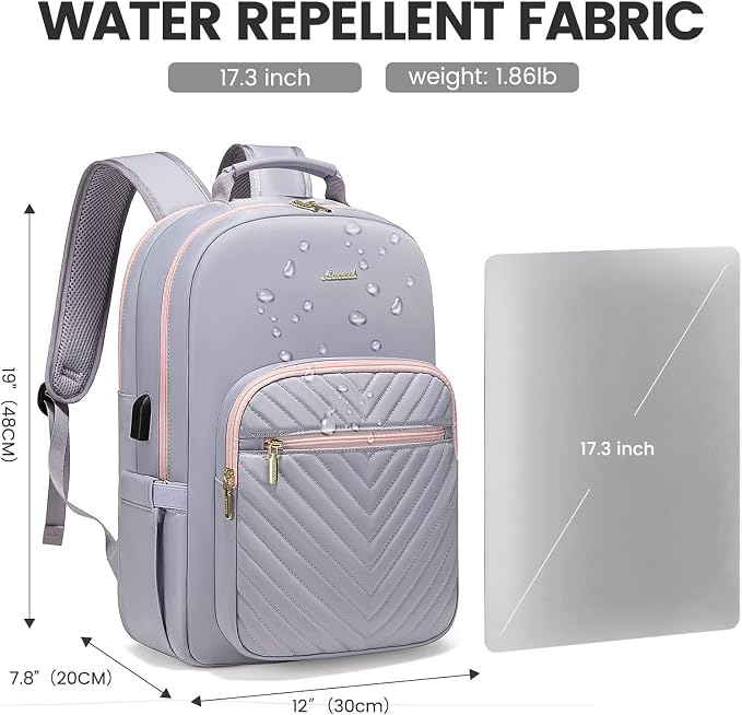 LOVEVOOK Laptop Backpack for Women 15.6 inch, Cute Travel Carry on Backpack - Image 4