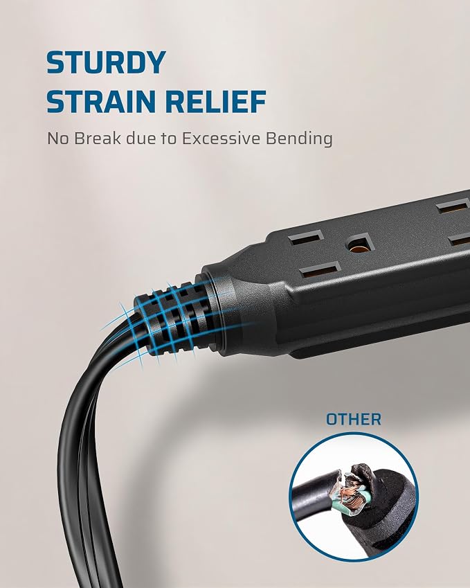 DEWENWILS 3 Outlet Extension Cord - Image 4
