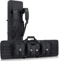 DULCE DOM 36 42 48 Inch Double Rifle Case, Tactical Soft Padded Backpack by DULCEDOM