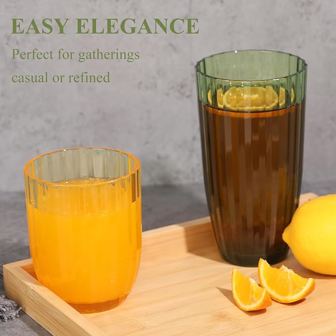 Acrylic Clear Highball Plastic Cups | Plastic Reusable Tumblers 15oz & 20oz | - Image 2