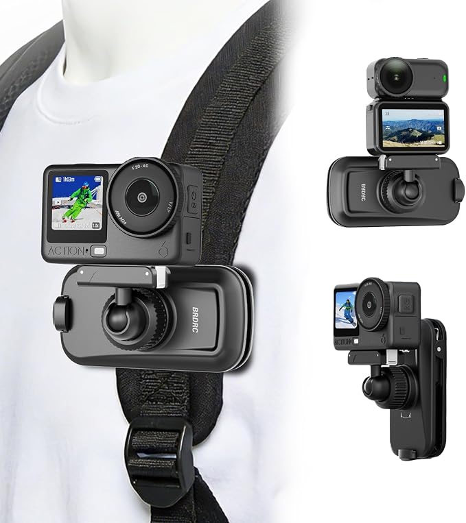 BRDRC Magnetic Backpack Mount for DJI Action 6 Nano, Quick Release Magnet Mount by BRDRC