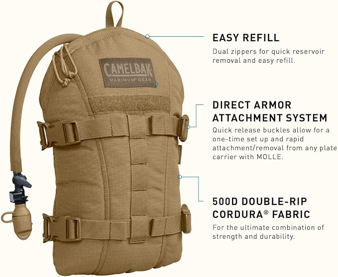 CamelBak Armorbak Tactical Hydration Pack Mil Spec Crux Reservoir Coyote - Image 3