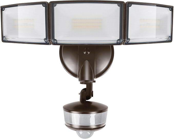 LUTEC 74W 8000 Lumen Motion Sensor Outdoor Lights, 5000K Daylight, IP65 by LUTEC