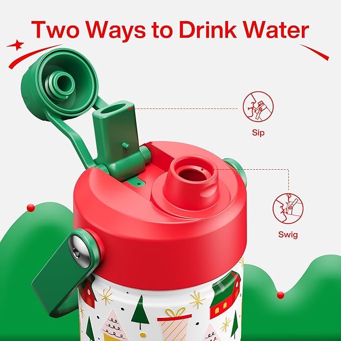 ENCOOL Christmas Insulated Water Bottle - Image 4