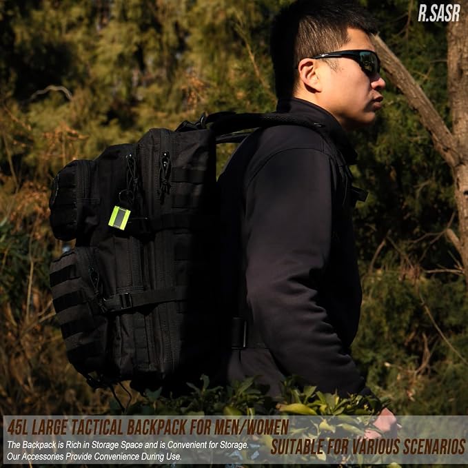 45L Tactical Backpack for Men Women, Military Assault Pack - Image 9