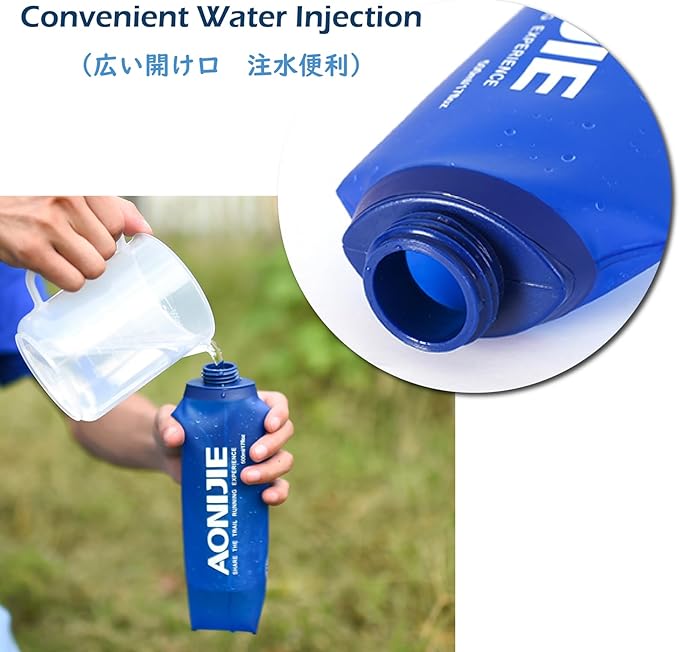 TRIWONDER TPU Soft Folding Water Bottles BPA-Free Collapsible Flask - Image 4